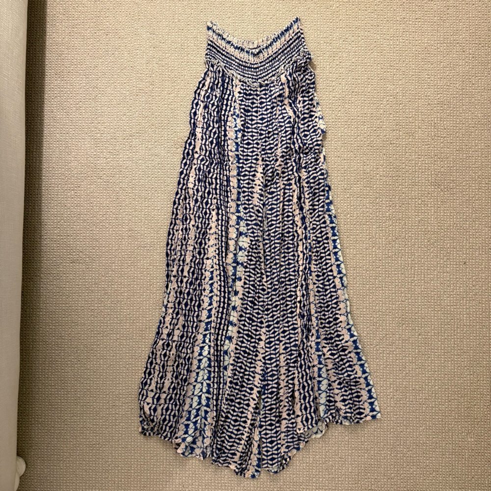 Surf Gypsy Blue and Light Pink Bohemian Pants
